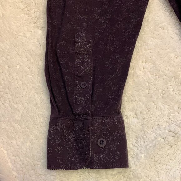 Joseph Abboud Mens Slim Fit Shirt Sz Lg Casual Button Patterned Long Sleeve Plum - Picture 4 of 9